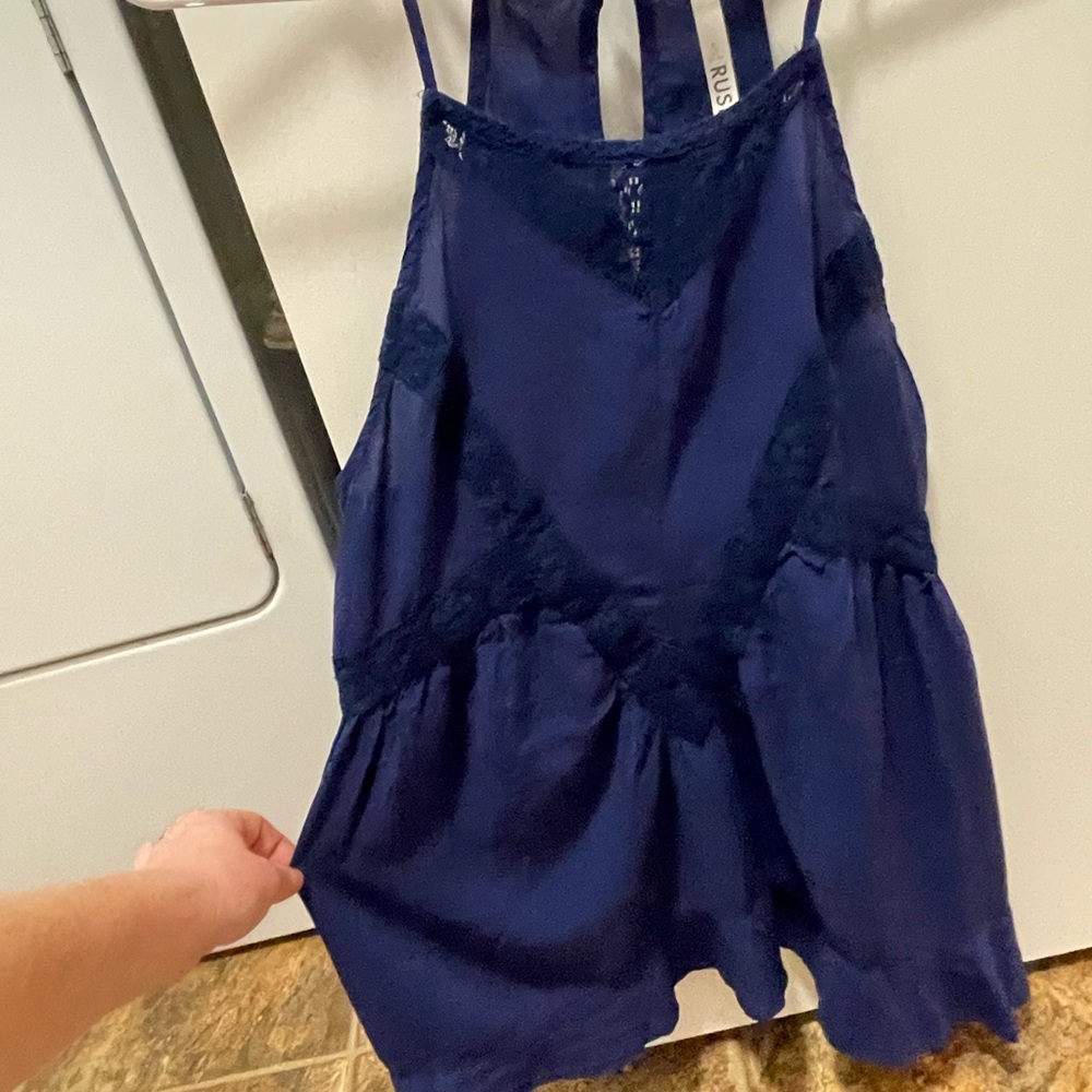 Navy blue baby doll tank